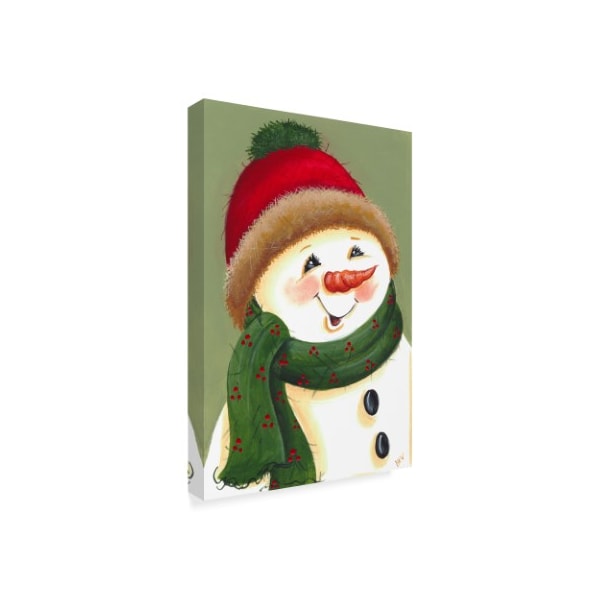 Beverly Johnston 'Carrot Nose Snowman' Canvas Art,12x19
